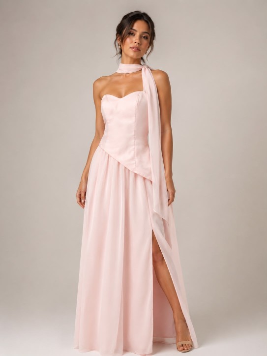 VESTIDO ROSA BAJITO DE COCTEL