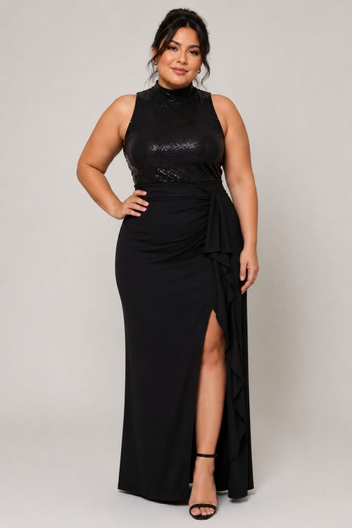 VESTIDO NEGRO CUELLO TORTUGA