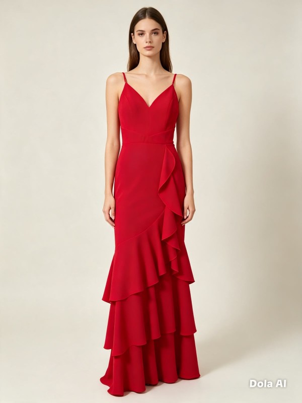 VESTIDO ROJO  STRAPLESS