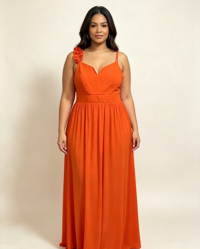 VESTIDO TERRACOTA DE TIROS