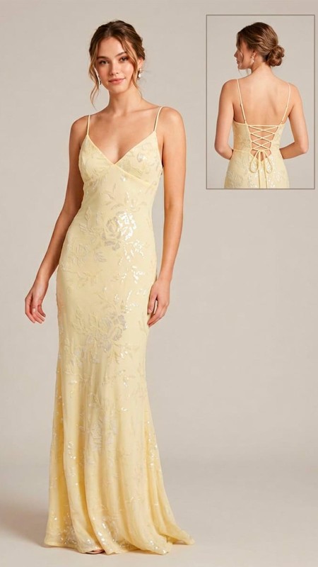 VESTIDO COLOR AMARILLO ESTAMPADO DE FLORES