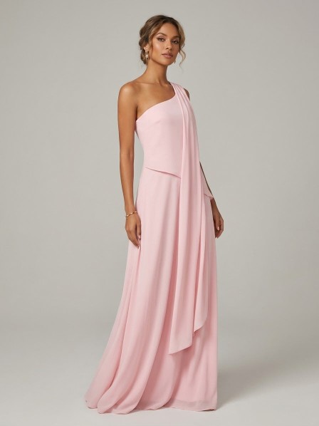 VESTIDO ROSADO CON CHALL LICRA