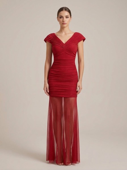 VESTIDO ROJO  CAMPANA