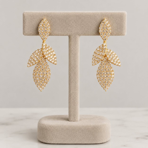 VENTA DE AROS DORADOS HOJAS