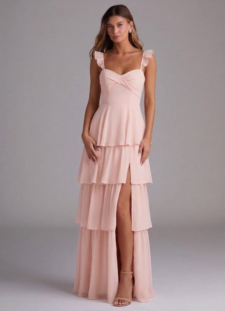 VESTIDO ROSA BEBE EN CAPAS DE GASA